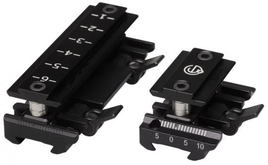 GE Visiererhöhung 10-28 mm und 15 mm seitlich mit Schnellspanner | Komplett