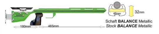 Bleiker Small Bore Stock mod. Balance Metall - alu 