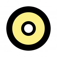 Centra Iris Coloured glass front sight M22 yellow 2,0 | 3,8-5,8 | black